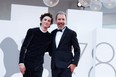 Timothee Chalamet and director Denis Villeneuve at the premiere of Dune at the 78th Venice Film Festival.
