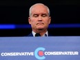 It would be self-defeating for the Conservative Party to give up on wooing Quebecers, Peter G. White writes. Above: Tory Leader Erin O'Toole addresses a news conference in Ottawa.