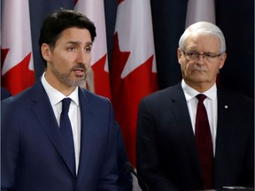 Marc Garneau with Prime Minister Justin Trudeau in February 2020. "Canada’s loss is larger than just the end of Garneau’s wise input to cabinet," Peter F. Trent writes.