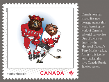 Canada Post's Aislin stamp