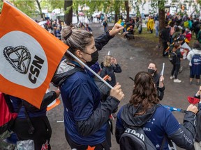 Quebec daycare workers also went on strike for several days at the end of September in Montreal.