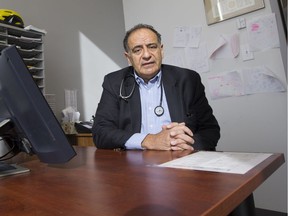 MONTREAL, QUE.: OCTOBER 19, 2016 -- Dr. Paul Saba in his office in Lachine, Montreal, Wednesday October 19, 2016.  He's opposed to physician assisted death.  (Phil Carpenter / MONTREAL GAZETTE)  ORG XMIT: 1023 extra dying
