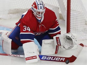 Canadiens goalie Jake Allen has a 4-8-1 record with a 2.78 goals-against average and a .905 save percentage this season.