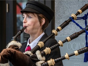 "This is a big honour for me because the first year that I lived in Montreal, the first time that I saw a bagpiper up close was here in the Ogilvy store," says Jenna Dennison, who will be playing regularly at Holt Renfrew Ogilvy.