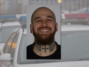 Jonathan Forget-Hotte, 26, is being sought in connection with an armed assault in Mont-Laurier.