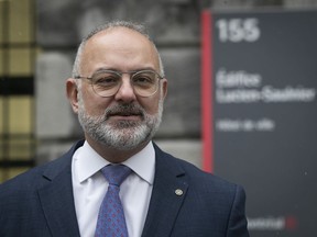 "We will build a party where the new leader will submit to the party rather than having the party submit to the leader," says Ensemble Montréal interim leader Aref Salem, seen in a file photo.
