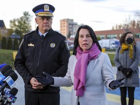 "For me it was always clear that from today to December 2022, 250 police would be hired. That includes replacing those who leave for retirement," Mayor Valérie Plante said Monday.