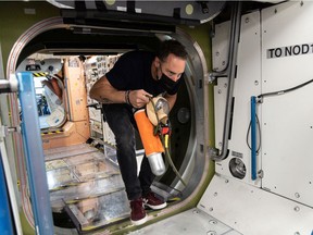 Montrealer Mark Pathy is shown during training at NASA's Johnson Space Center in Houston in October.