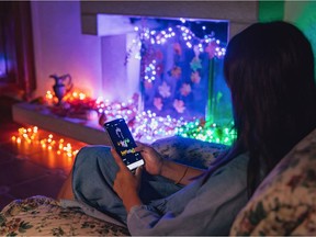 Customize the colour of your holiday lights. Twinkly smart RGB LED string light set, $60, BestBuy.ca.