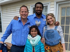 Cast members of A Christmas Letter, from left, David Lipper, Delia Chambers, Roger Cross and Amalia Williamson.