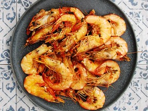 This shrimp recipe comes from Portuguese Home Cooking by Ana Patuleia Ortins.