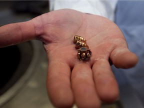 Handgun bullets at a Quebec forensics lab.