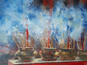 Un air de Chine by Denise Dostie is one of the Women's Art Studio pieces for sale, with all proceeds going to the Montreal Gazette Christmas Fund. Image courtesy of the Women's Art Studio of Montreal