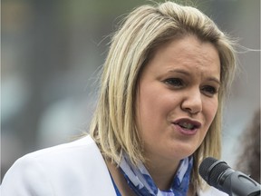 "We have made things happen in parks, and we were proactive in our management of COVID," Christine Black told the Montreal Gazette after her election victory Sunday night. She is seen above in June 2018.
