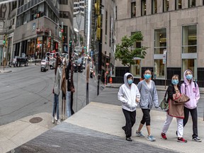 Foot traffic numbers are still nowhere near their pre-pandemic levels. As of November, activity in downtown Montreal is about 58 per cent below what it was in March 2020, Avison Young data show.