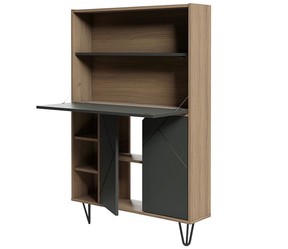 Setting up a work office in a spare room is easy with a desk and storage that can be closed when not in use. Nexera slim secretary desk, $620, Wayfair.ca.