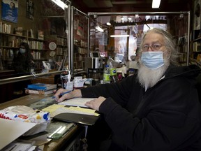 Stephen Welch, seen here in 2021, was supported by the public when a rent increase threatened the survival of his beloved bookstore.