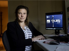 Engineer Catherine Deburghgraeve in her home office.