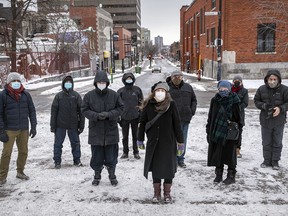 Hazel Field, foreground, and other residents of Plateau-Mont-Royal — where most of the wood- and charcoal-burning businesses are concentrated — say they are fed up with waiting for legislation.