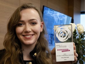 Willow Dew was awarded the Order of the White Rose scholarship ceremony at  Polytechnique Montréal on Thursday, Dec. 2, 2021.