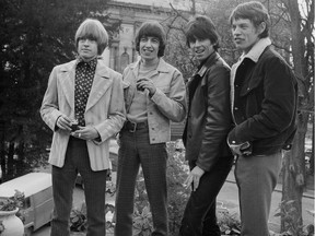 The Rolling Stones in Paris in 1966. Right to Left: Brian Jones, Bill Wyman, Keith Richards and Mick Jagger.