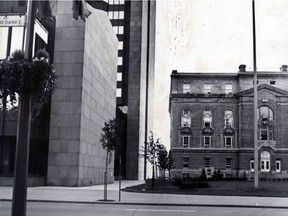 Montreal's old courthouse on the north side of Notre-Dame St. was completed in 1856. Photo from 1976.
