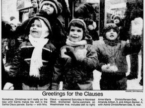The Santa parade in 1987.