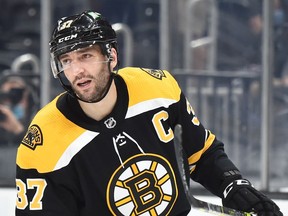 Boston Bruins captain Patrice Bergeron has joined teammates Brad Marchand and Craig Smith on the NHL’s COVID-19 protocol list.
