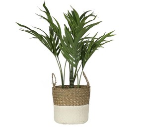 Bring the look of the outdoors in to create a lush interior. Issa Potted Artificial Island Palm in Basket, $40, Walmart