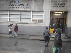 Homeless men who have tested positive for COVID-19 are being kept at the Webster pavilion of the Old Brewery Mission on Clark St., where they risk infecting others.