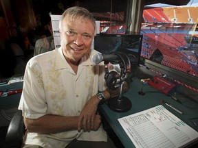 Former Expos play-by-play broadcaster Dave Van Horne at Dolphin Stadium in Miami Gardens, Fla, in 2009.