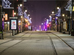 Ste-Catherine St. after  10 p.m. on Saturday. When Quebec announced curfew 2.0, health officials readily admitted they had no scientific proof it works or that it worked last time.