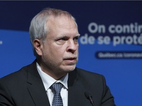 Quebec's interim public health director, Dr. Luc Boileau — who headed the Institut national d'excellence en santé et services sociaux (INESSS) until now — said he anticipates the peak of the fifth wave will arrive in Quebec soon, but that he can't confirm it has just yet.