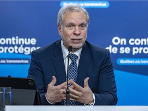 Quebec public health director Dr. Luc Boileau, seen in file photo, says kids will be offered a dose about a quarter of the size of that given to adults.