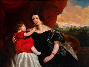 Henry Daniel Thielcke “brought the British portrait style (to North America),” says author Patrick White. An example of Thielcke’s flair for portraiture, and an indication of his clientele, can be seen in the work Mrs. William Burns Lindsay (Maria Jones) and Her Son John.