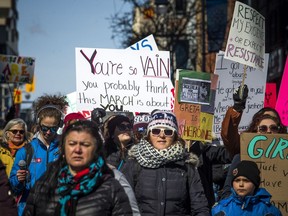 Clive Doucet has participated in plenty of peaceful demonstrations, including marching for women and protesting Canadian involvement in Iraq. Above, the fourth annual Ottawa Women's March from Parliament Hill to Ottawa City Hall, in 2020.
