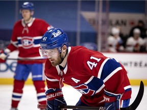 Montreal Canadiens' Paul Byron during action against the Ottawa Senators in Montreal on March 2, 2021.