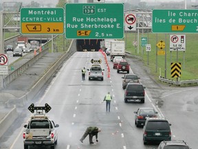 The southbound Louis Hippolyte Lafontaine Tunnel.