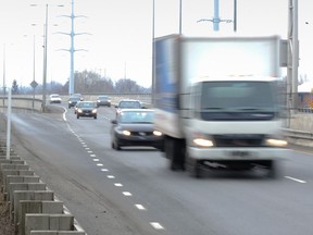 Highway 20 traffic passes through Ste-Anne-de-Bellevue.