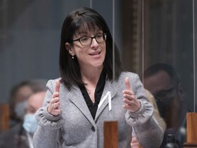 Quebec Treasury Board chair Sonia LeBel.
