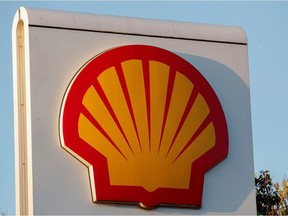 General view of a Shell petrol station sign, in Milton Keynes, Britain, Jan. 5, 2022.