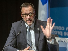Jean-François Roberge, seen in a file photo, says he will make the request to spend the money on second language training when he meets with federal Official Languages ​​Minister Ginette Petitpas Taylor in the coming days.