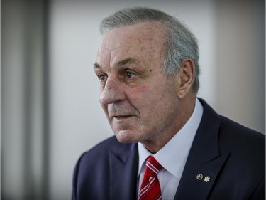 MONTREAL, QUE.: FEBRUARY 26, 2020 -- Guy Lafleur talks about his recent health issues while launching his own wine label with partner Gille Chevalier in Montreal Wednesday February 26, 2020. (John Mahoney / MONTREAL GAZETTE) ORG XMIT: 64099 - 1438