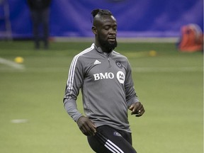 CF Montréal's Kei Kamara during practice on March 3, 2022.