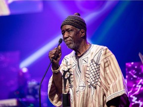 Lamine Touré, the owner of Club Balattou and founder of the Nuits d'Afrique festival, at the Gala Dynastie on March 5, 2022. At the gala, anti-racism minister Benoit Charette mistakenly said a few words in Touré's memory, only to find out that he was not only alive, but present.