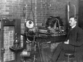 Ernest Rutherford is seen at McGill University in 1905.