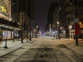 The curfew that left Montreal streets deserted after dark was eventually lifted, but the provincial government imposed a second one in December that was lifted weeks later.