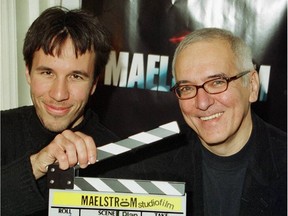 Denis Villeneuve and Roger Frappier in 2000 while submitting their film Maelstrom to the Academy Awards.