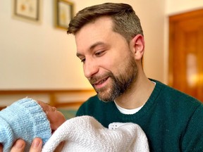 Gabriel Nadeau-Dubois and his daughter Hélène.