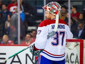 Goalie Andrew Hammond has a 3-0-0 record with a 2.40 goals-against average and a .920 save percentage since the Canadiens acquired him in a trade with the Minnesota Wild on Feb. 12.